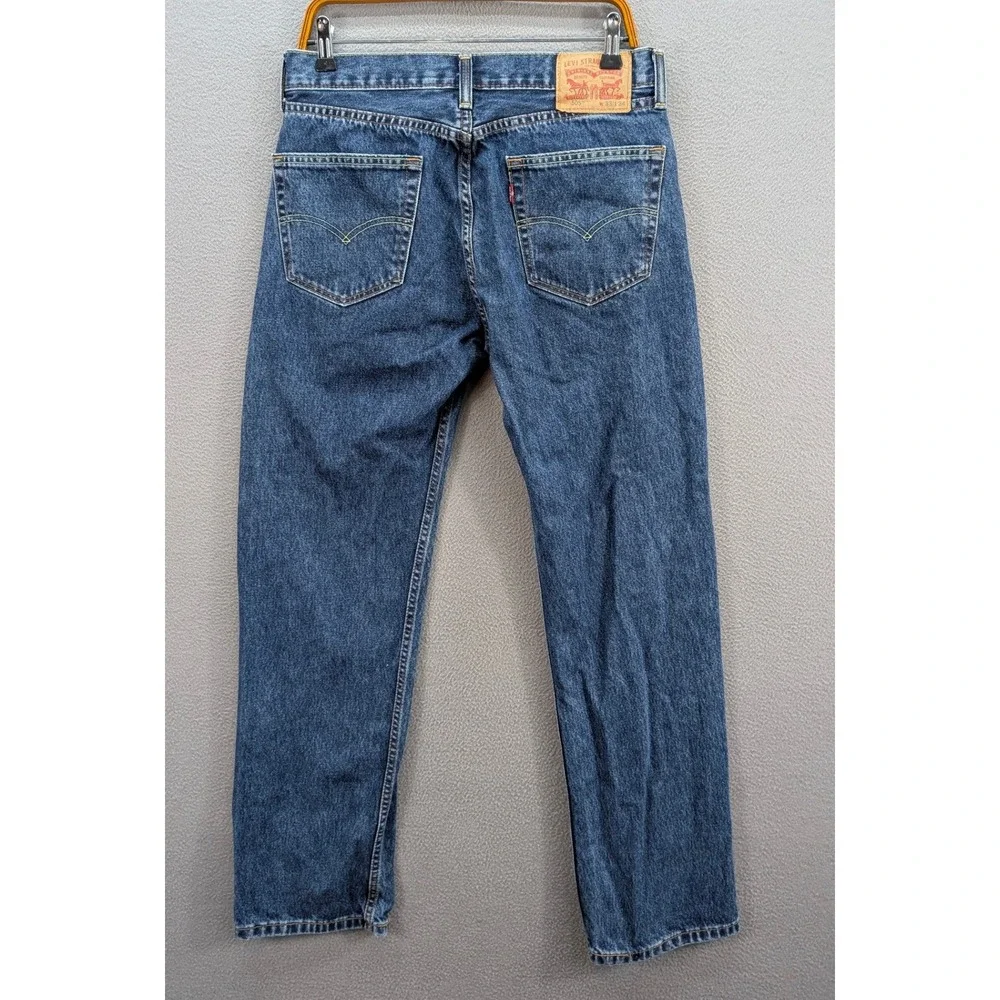 Levi's 505 Regular Fit Men's Denim Jeans 33x34 Medium Blue Straight Leg Like New